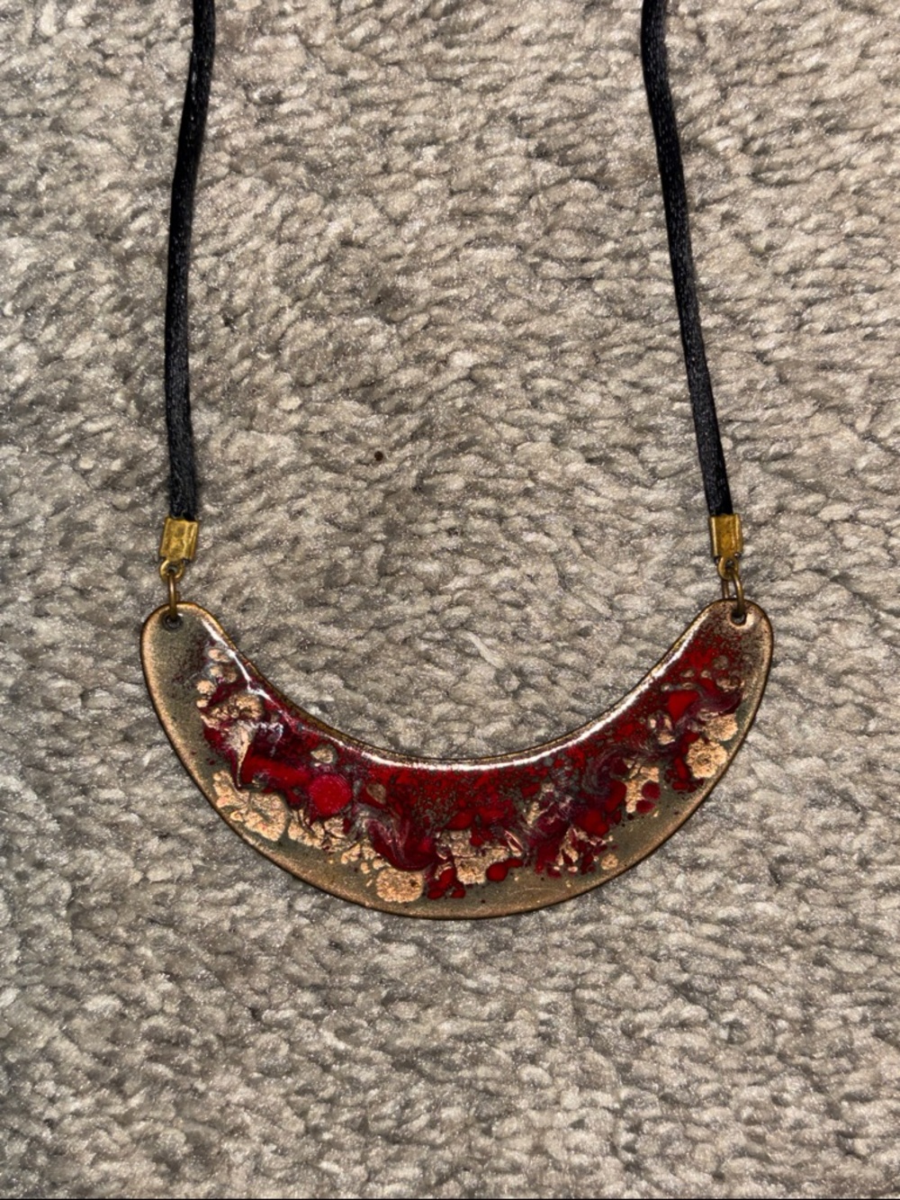 💃🏼 {VINTAGE} Chord & Enamel Necklace - Picture 3 of 6
